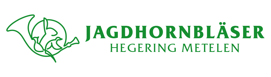 Jagdhornblaeser Hegering Metelen Wortbild Marke quer